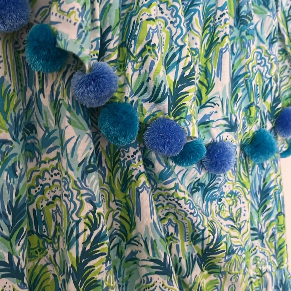 Lilly Pulitzer One-shoulder romper with pom poms - Picture 2 of 6